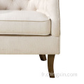 Chaise arrière à dos de draps à la crème